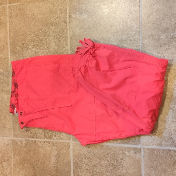 Sundance Rippling Tides Cotton High Rise Utility Pants in Coral Size XL - Picture 2 of 10